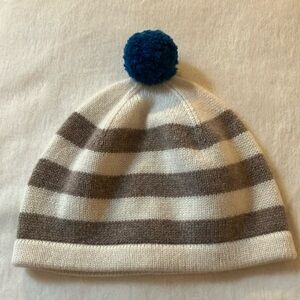 Pistil striped pompom beanie